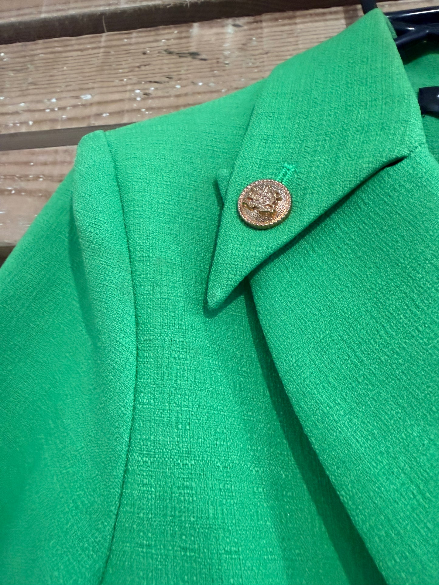 Vintage 90s double breasted jacket. Gold buttons. 70s style. Size Large.