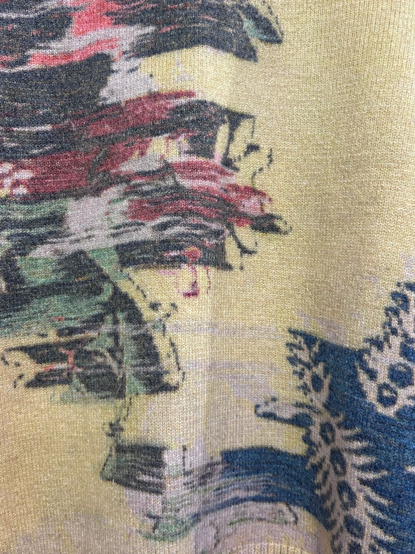 Dunhill Abstract Florals winter knit jumper/ sweater. Ski/ Christmas. Size small.