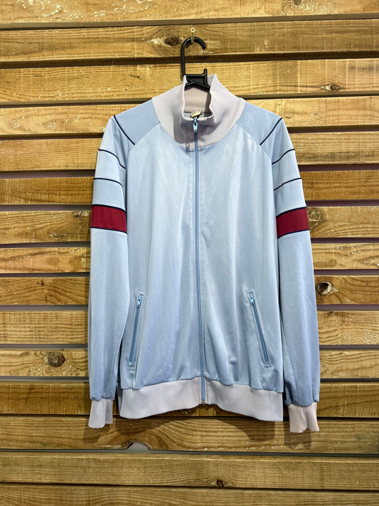 Vintage 80s RARE Adidas track zip up sports jacket. Size XL. Festival.