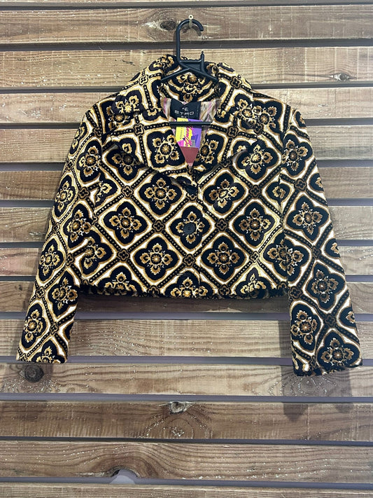 BNWT Etro geometric print cropped jacket. Labelled a 48. Free sizing up to a size 16.