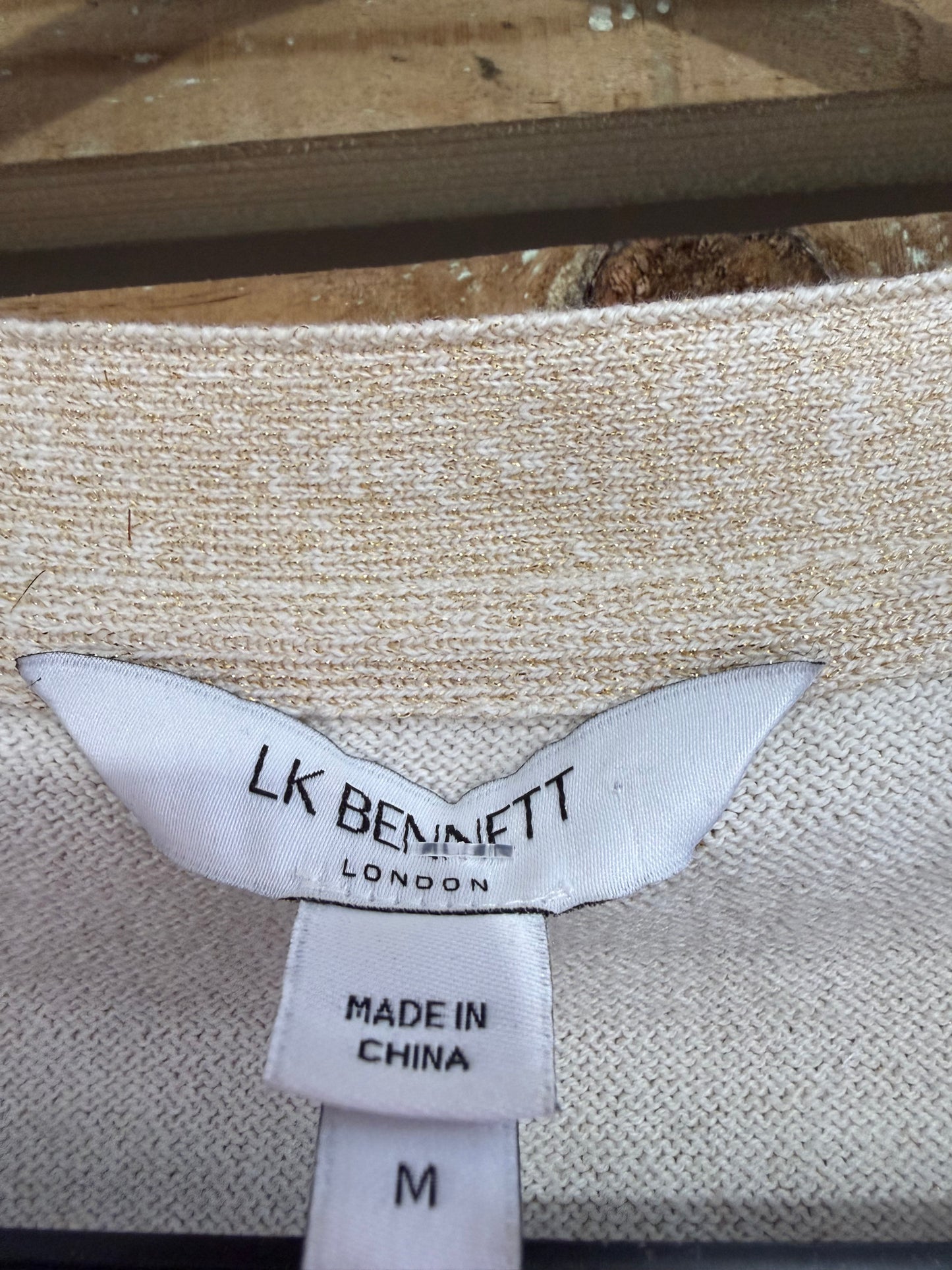 L.K Bennett glittery cardigan, pearl buttons. Evening/ Wedding. Size Medium.