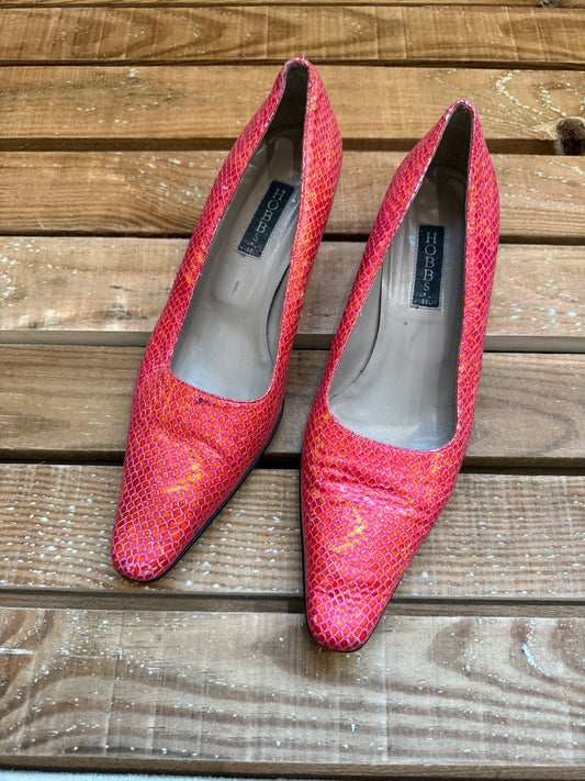 Vintage 80s Snakeskin Hobbs - Marylin Anselm heeled court Shoes/ heels. Size EU40 UK7