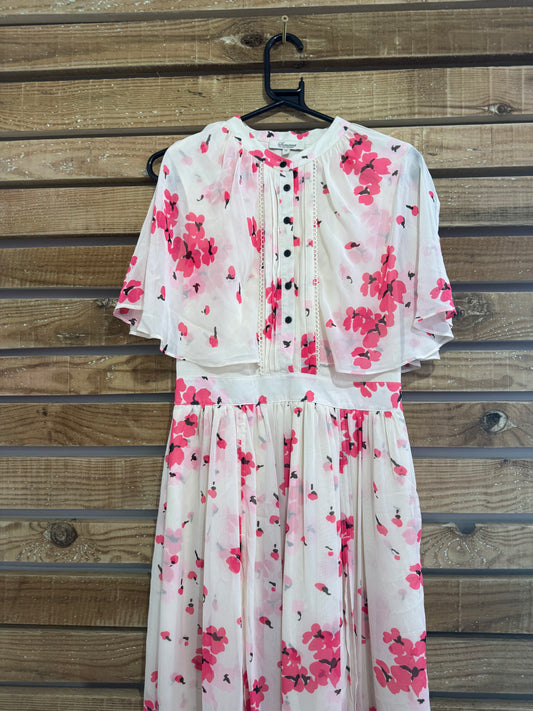 Alice Temperley floral maxi dress. Cape sleeve. Summer/ festival/ evening/wedding. Size 10.