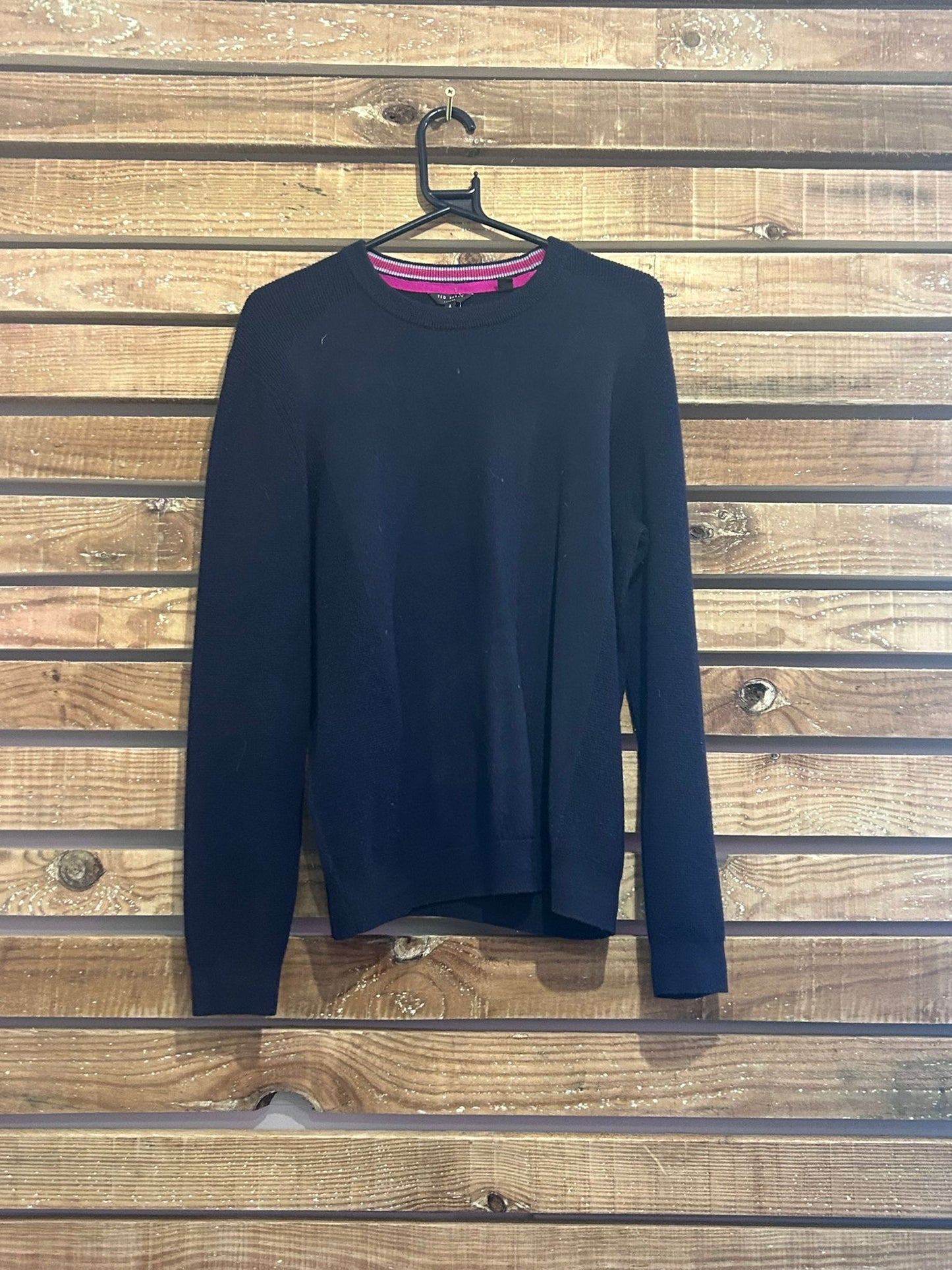 Ted Baker knit jumper/ sweater. Navy blue. Size medium