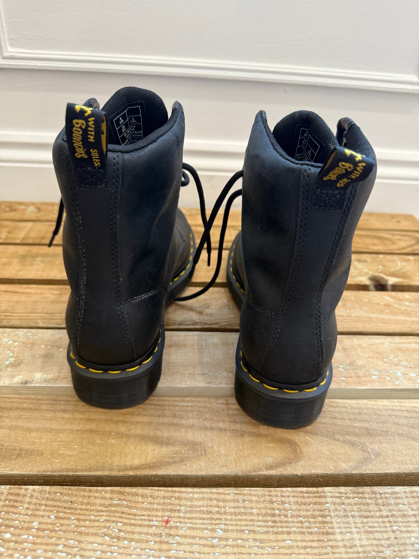 Brand New Doc Dr Martens 1460 lace up boots. Waterproof. Goth. Size UK6 EU39