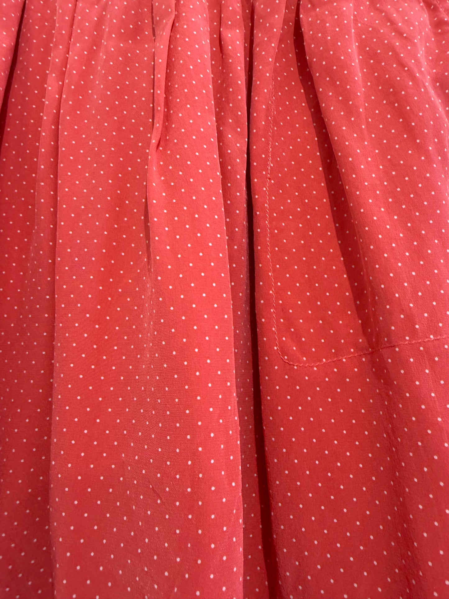 Vanessa Bruno Athé mini skirt. Silk. Colourblock/ polka dots. Size 8. Summer.