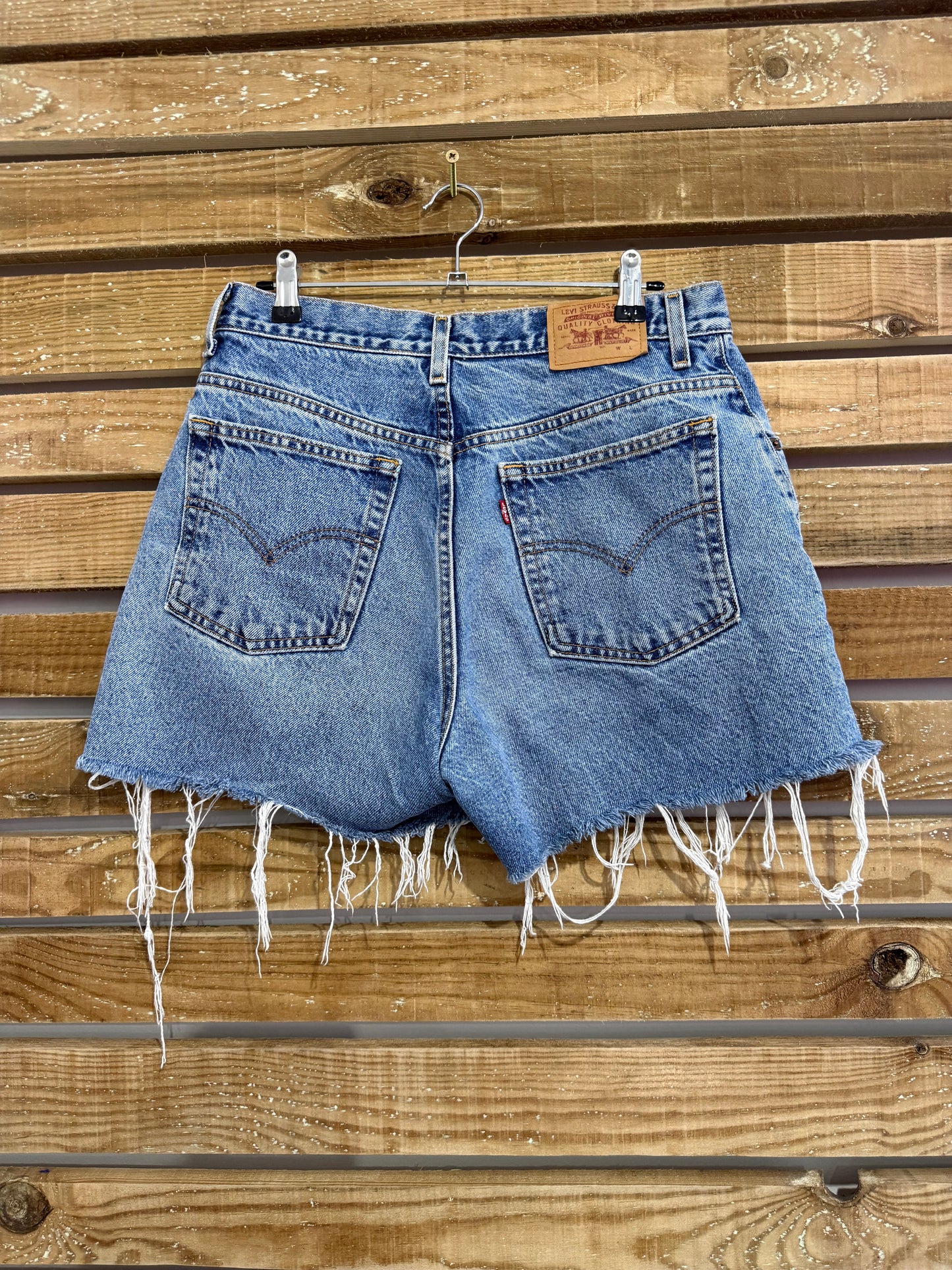 Vintage 90s Levi’s 501 Cut Off Denim Shorts. 30” waist, UK10