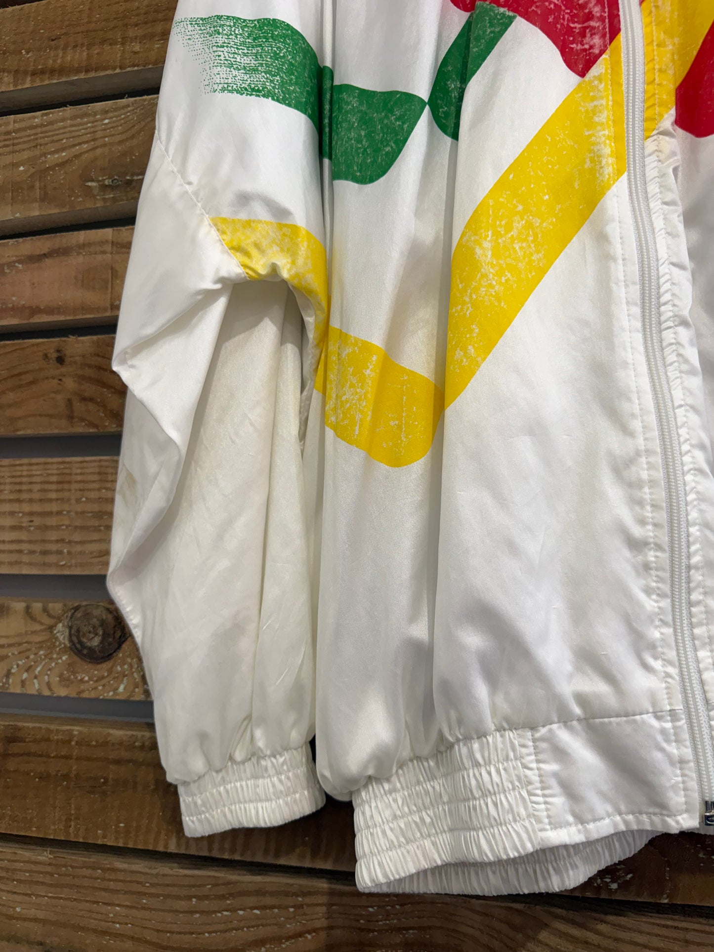Vintage 80s Brunei Darussalam zip up windbreaker/ shell jacket. Sports. Size Large. Festival.