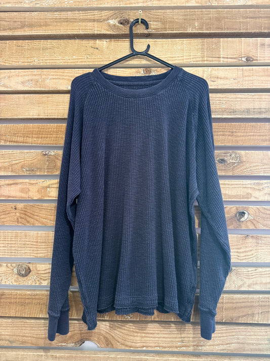 Vintage 90s Nautica waffle knit sweater/ sweatshirt. Size XXL.
