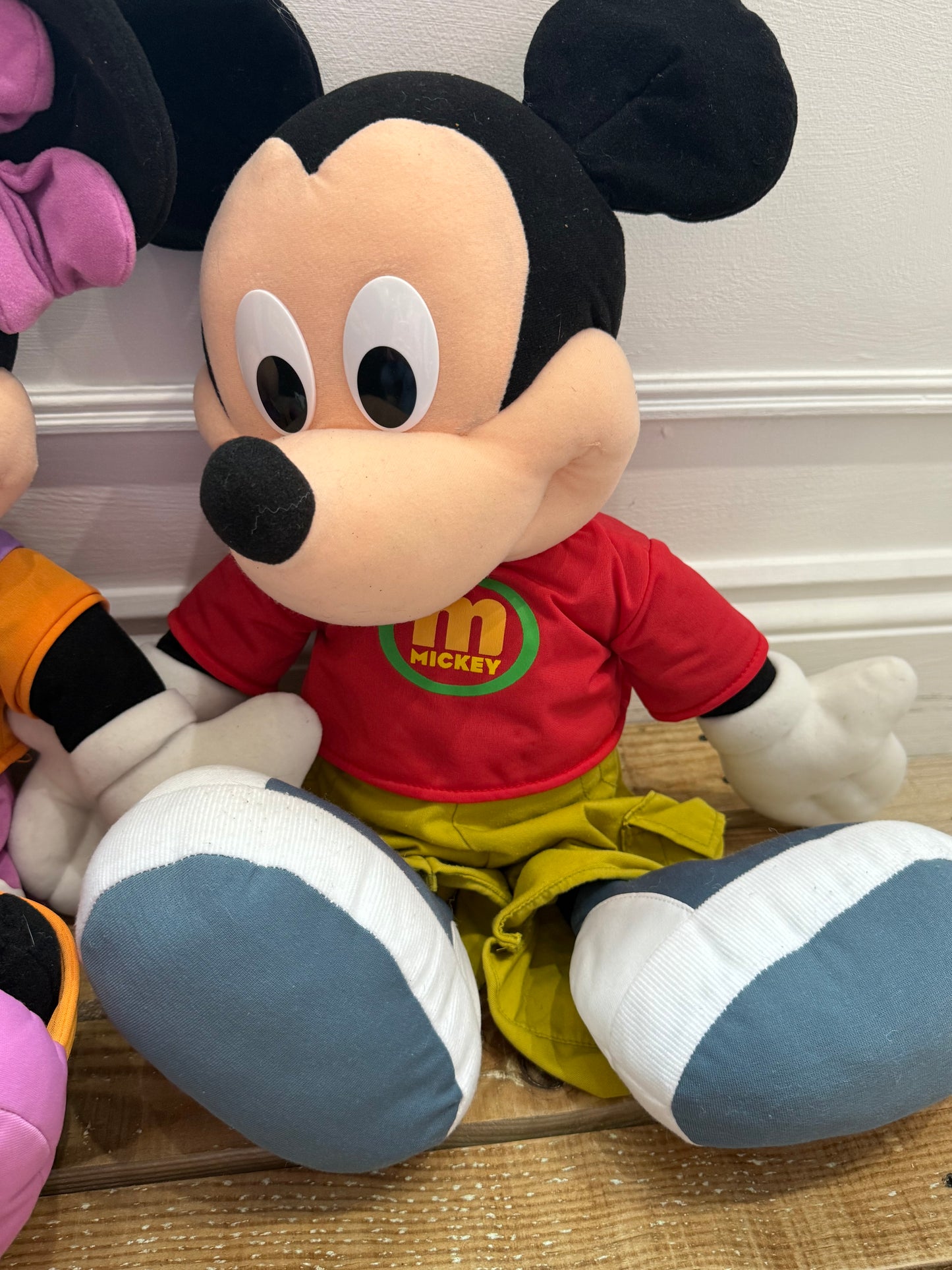 Vintage Y2K Disney Mattel Fisher Price Minnie & Mickey Mouse Plush Jumbo Stuffed Toys. 2000