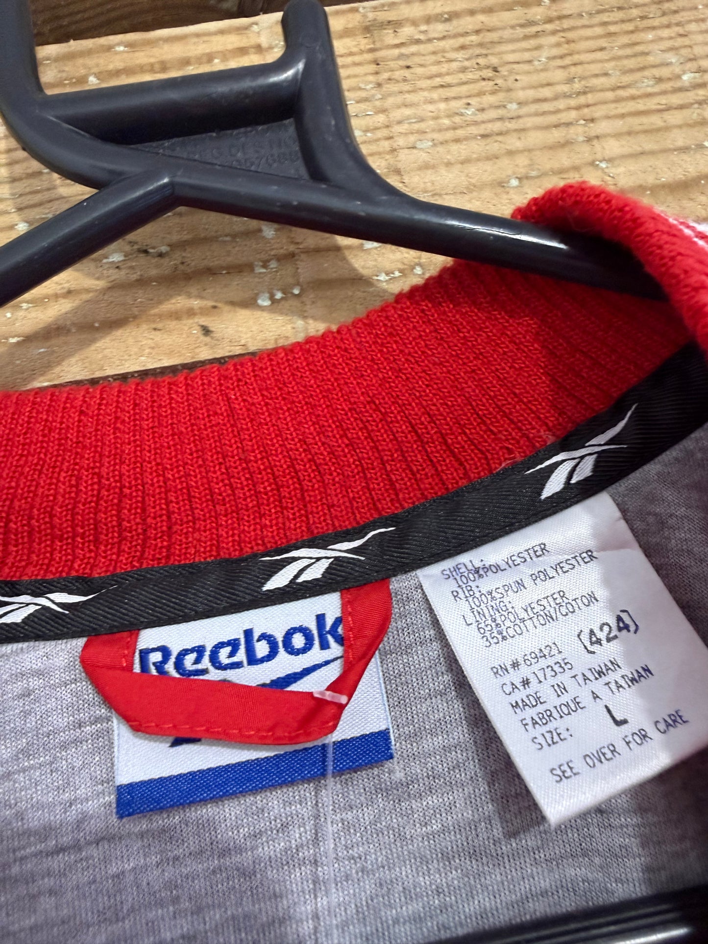 Vintage 90s Reebok shell suit sleeveless jacket/ vest/gilet. Size Large.