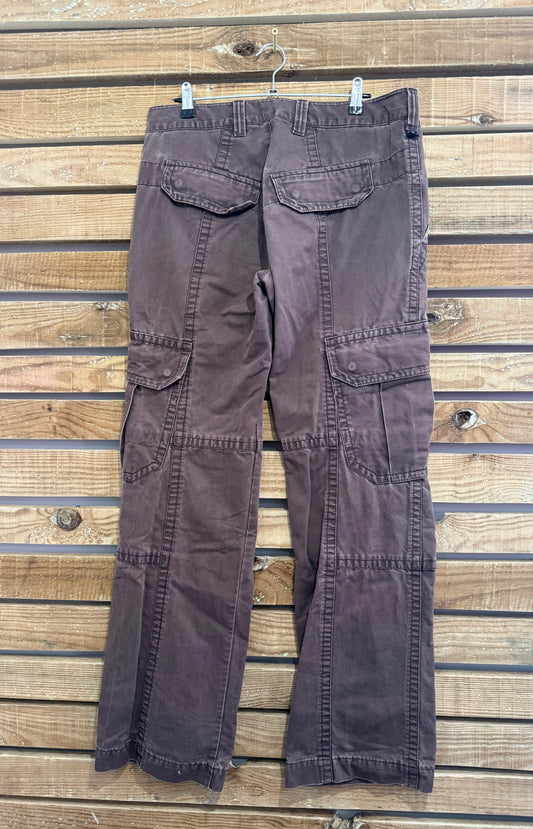 Vintage 90s Calvin Klein cargo jeans pants/ trousers. Brown. 34” waist, 35”leg.