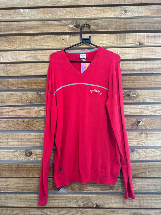 Vintage 90s Adidas Indians Golf knitted jumper. Red. Size Medium