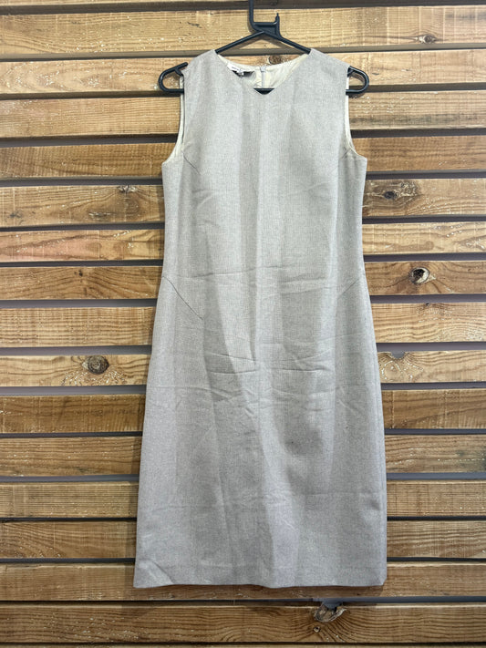 Vintage 80s does 60s Grey Valentino shift dress. Evening. Size 10.
