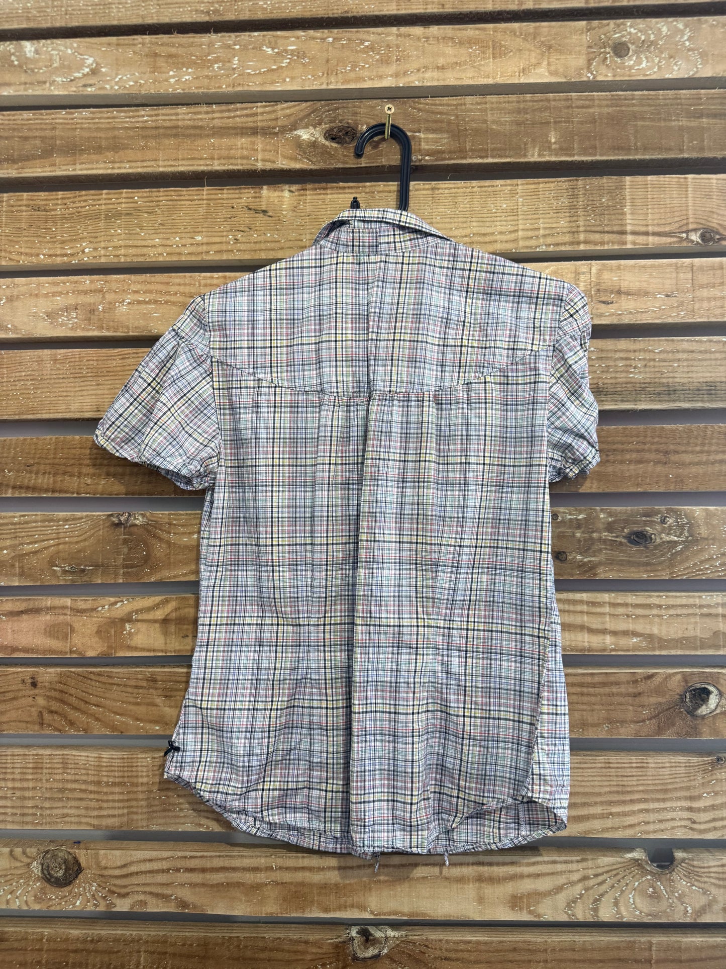 Vintage Y2K Paul Smith checked/ gingham button up blouse/ shirt. Size Small.