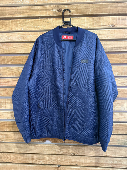 Nike primaloft synthetic fill jacket. Sashiko style. Size XXL. Blue