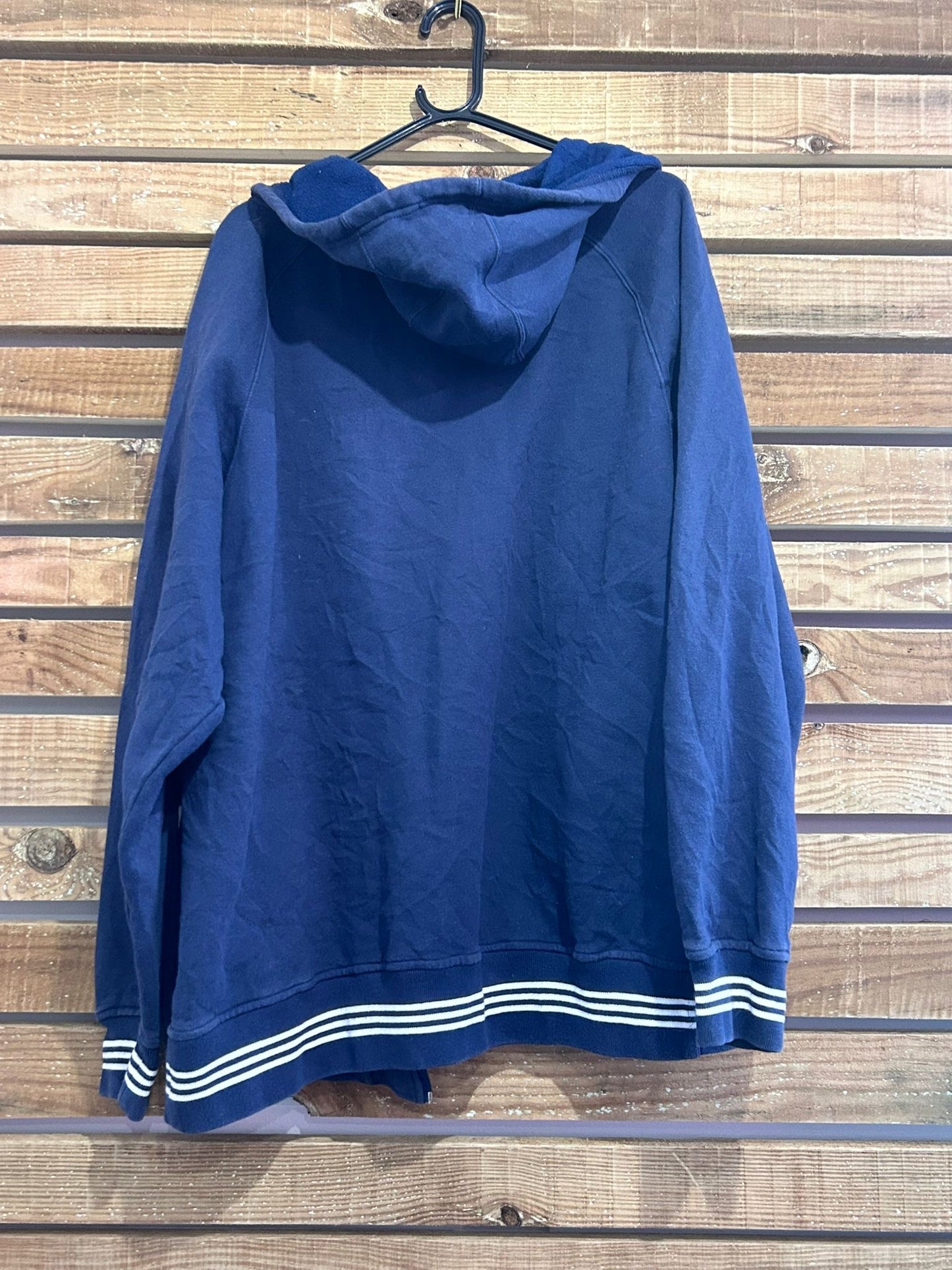 Vintage Y2K MLB Boston Red Sox Adidas hoodie/ hooded sweatshirt. Blue. Size Large.