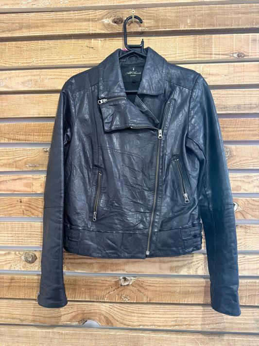 All-Saints leather biker jacket. Size Uk12