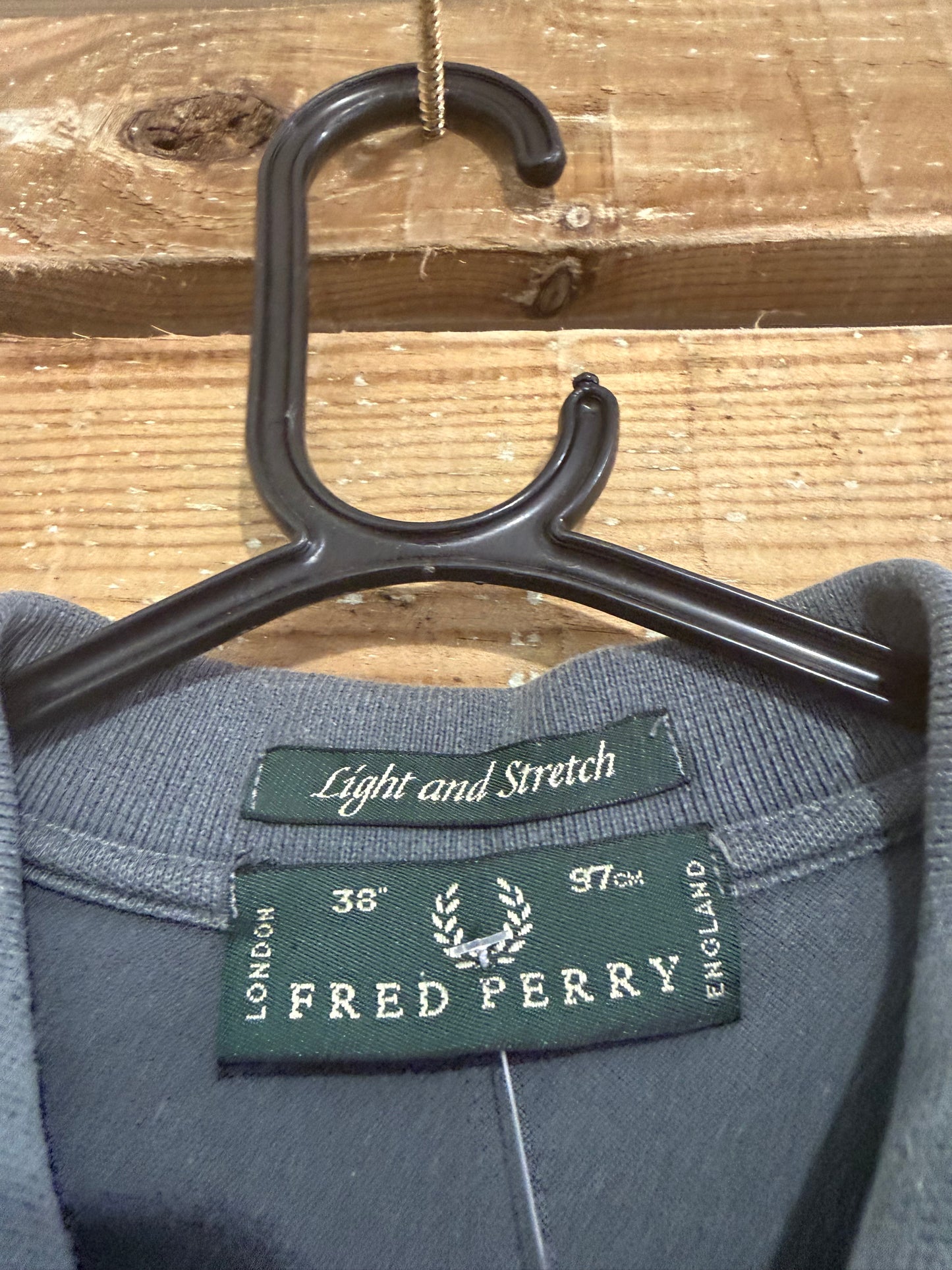 Vintage 90s Fred Perry polo shirt. Grey. Size Small. 38” chest.