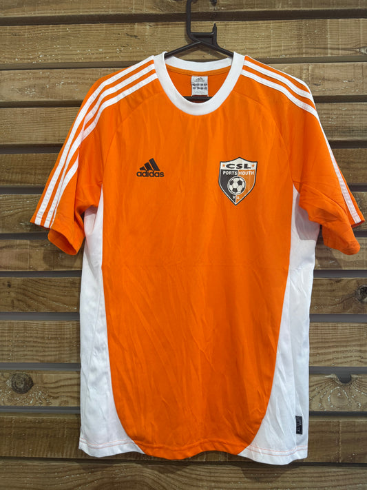 Vintage Y2K Adidas Portsmouth football top/ t-shirt. Size Medium.
