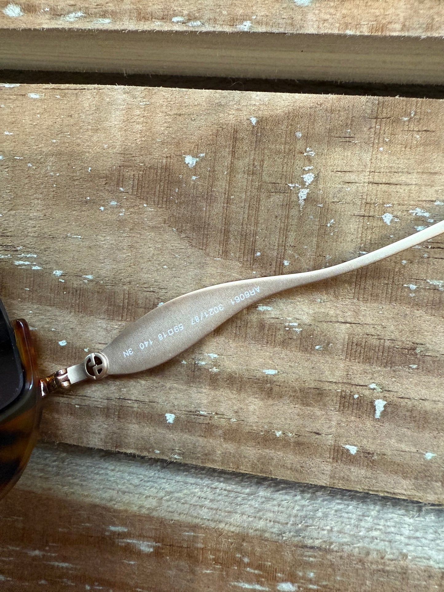 Giorgio Armani Tortoiseshell Sunglasses AR6061 302187 Havana. Cat eye.