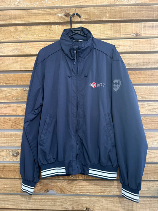 Vintage 90s Helly Hansen zip up Harrington bomber Jacket. Sports/ Festival. Size Large.