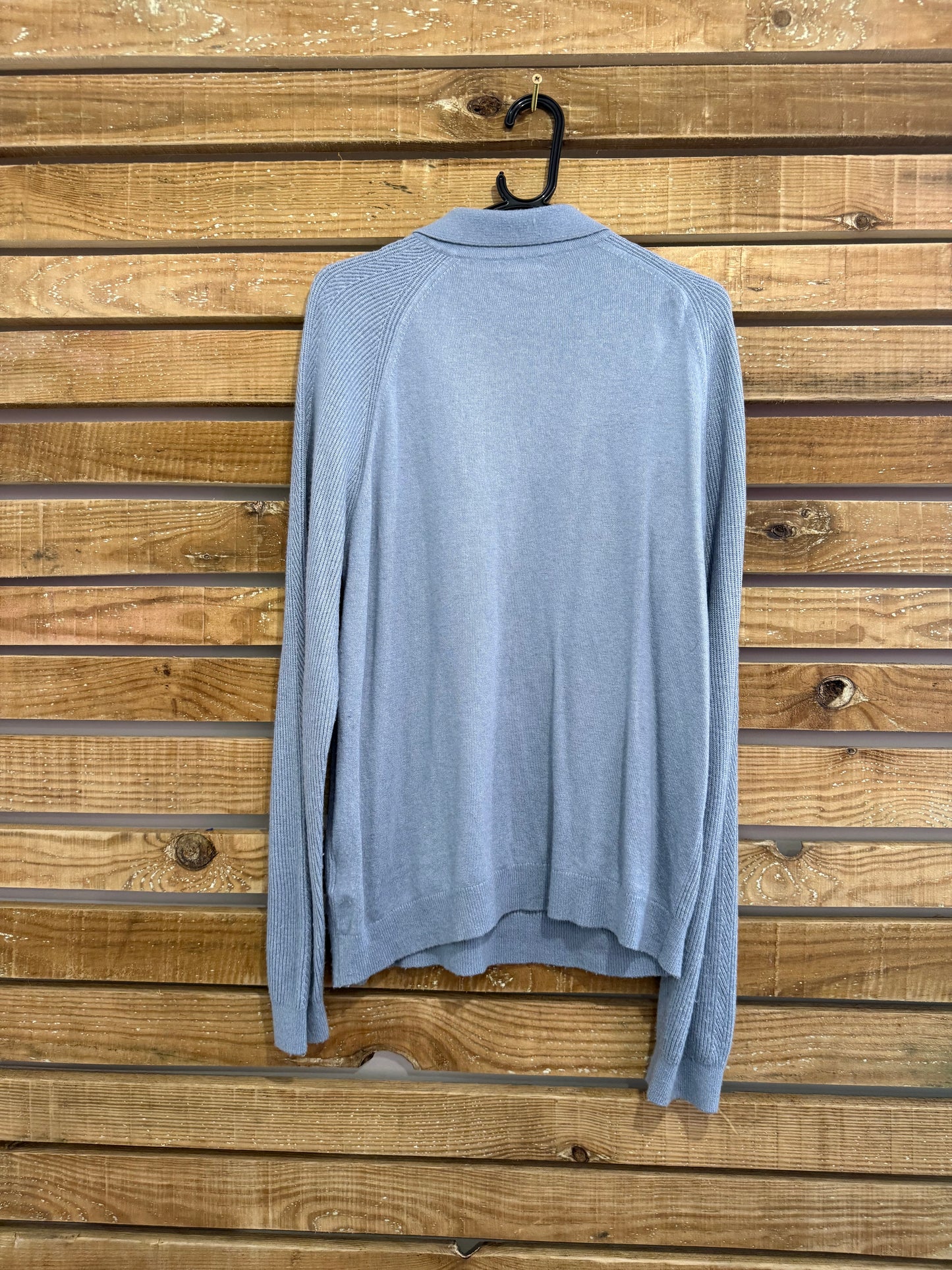 Reiss Aston 1/4 zip collared ribbed jumper/ sweater. Size Large.