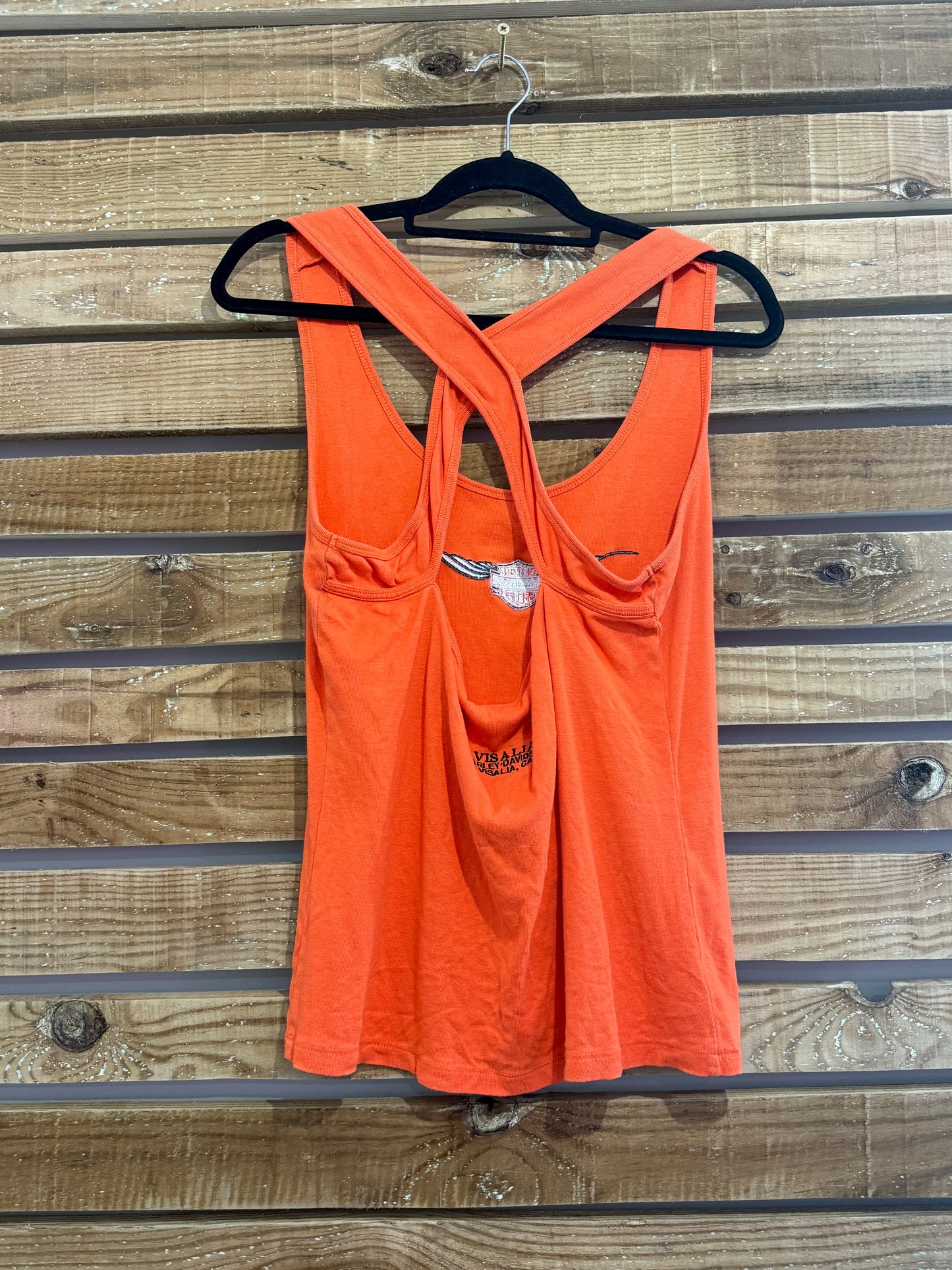 Vintage Y2K Harley Davidson orange vest. Graphic. Size XL. Up to a size UK16