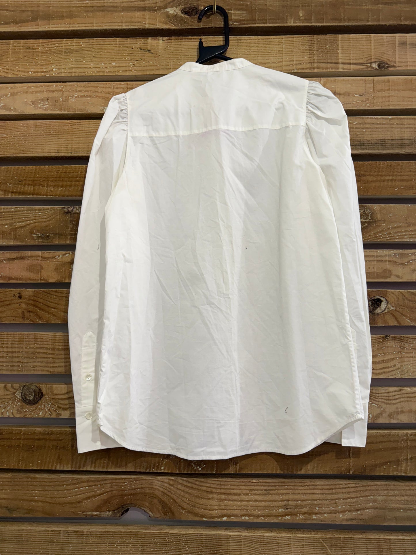 Iris & Ink white shirt/ blouse. Puff sleeve. Size UK10