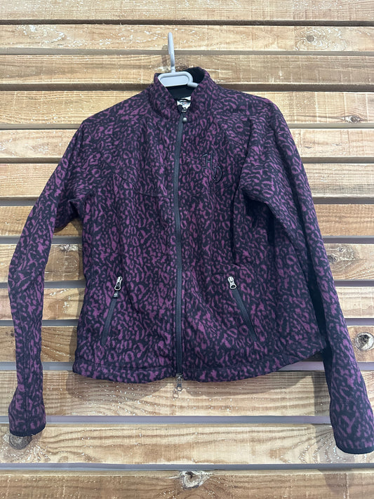 Vintage Y2K Harley Davidson pattern zip up fleece Jacket. Size large.