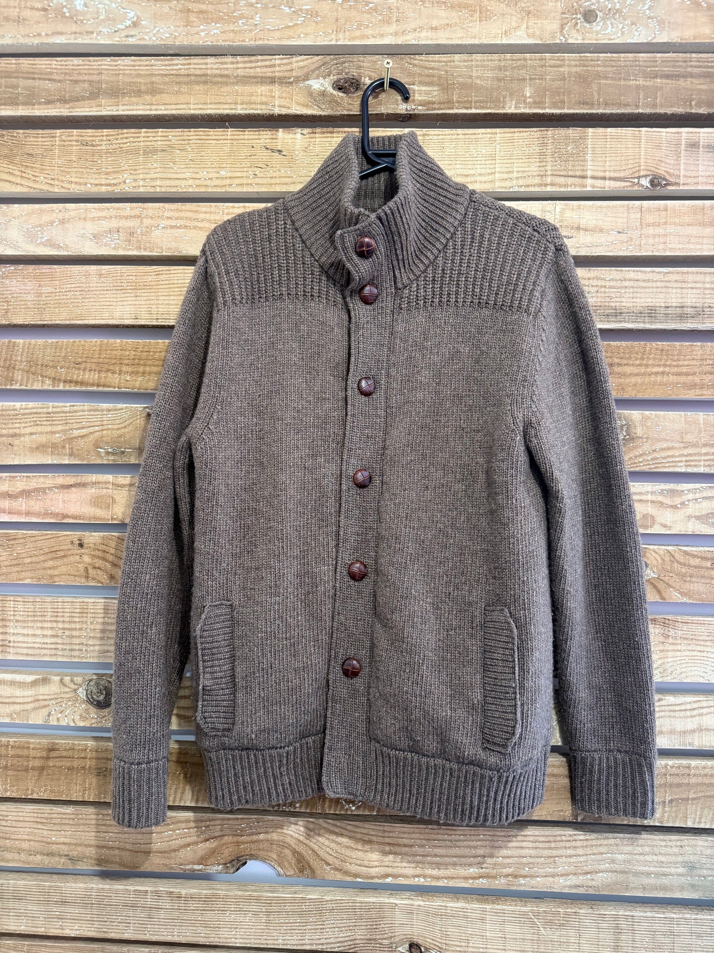 William Hunt - Savile Row Harris Tweed lined cardigan/sweater/ jacket. Size Large.
