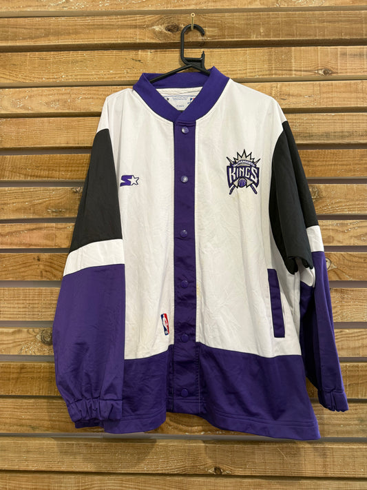 Vintage 90s NBA Sacramento Kings 90S Starter Jersey Warm Up. Size XL