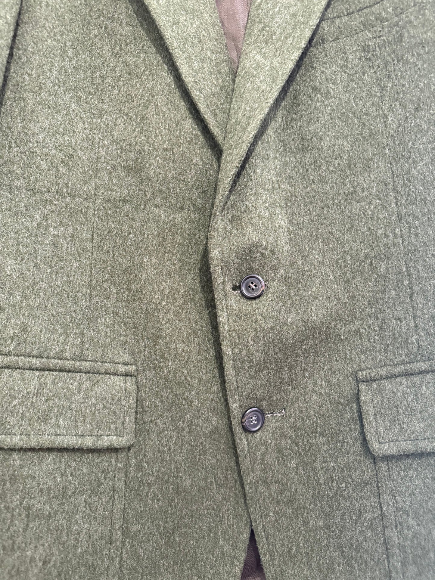 Vintage 80s loden wool Blazer/ Jacket. Size 42” chest, medium.