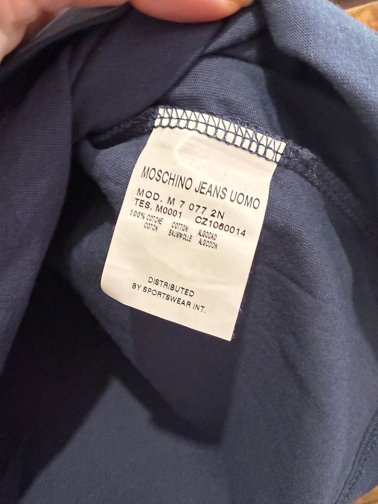 Vintage 90s RARE Moschino Scandalous motif T-shirt. Size Large. Rave.