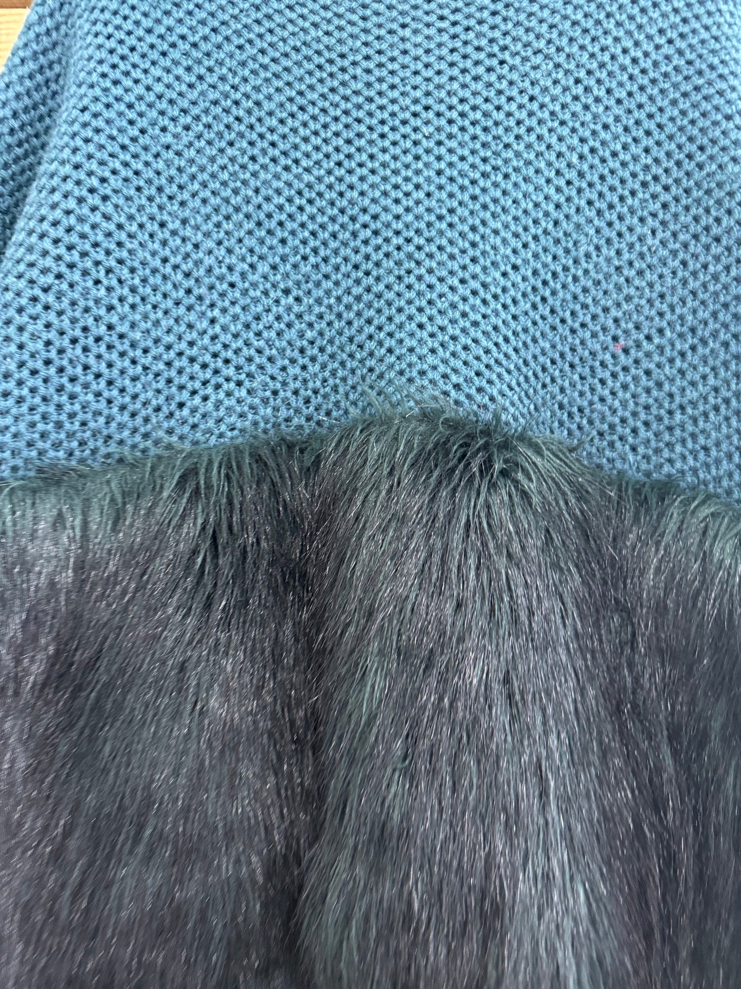 Rare Sarah Murphy designer Knit with faux fur. Dress/ top/ jumper