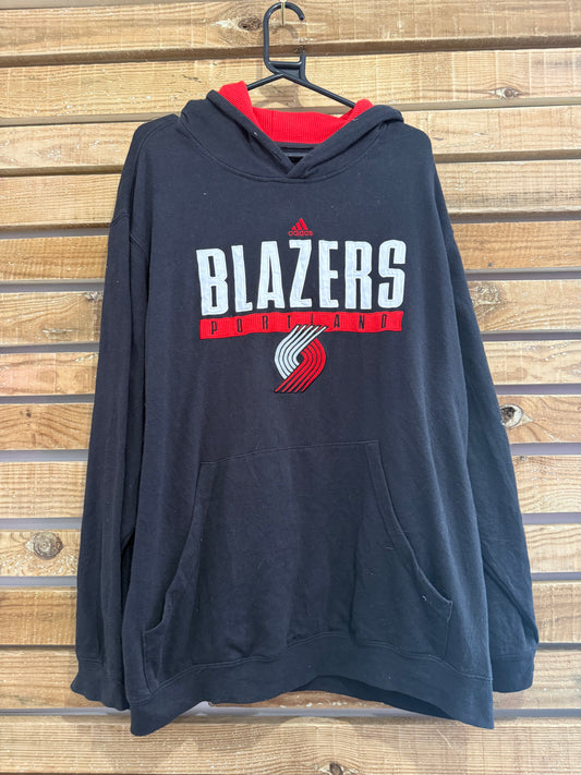 Vintage 90s NBA Adidas Portland Blazers hoodie/ hooded sweater. Size 4XL.