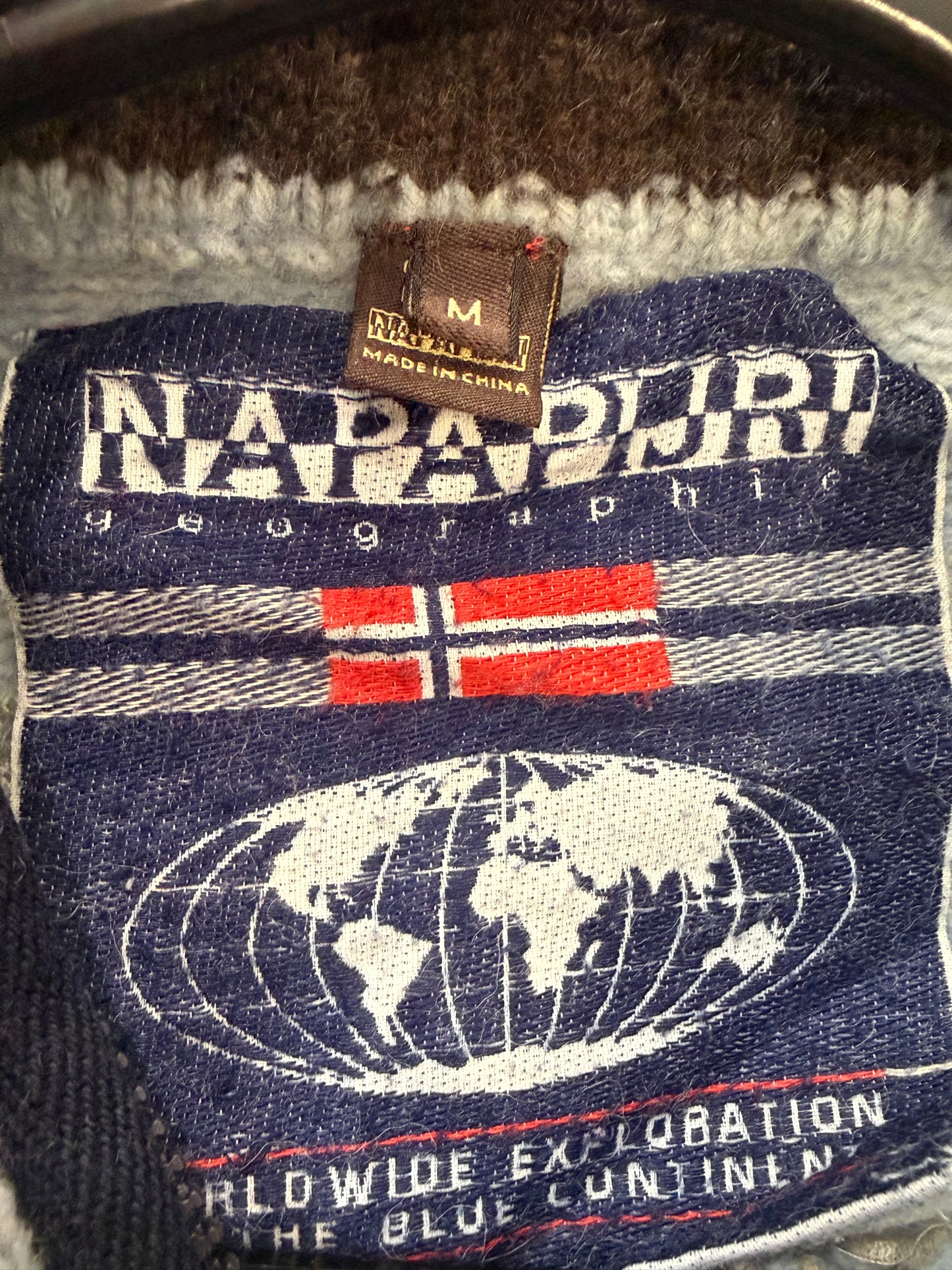 Vintage Y2K Napapijri RARE 1/4 zip knit jumper/ Sweater. Gorpcore/hiking.