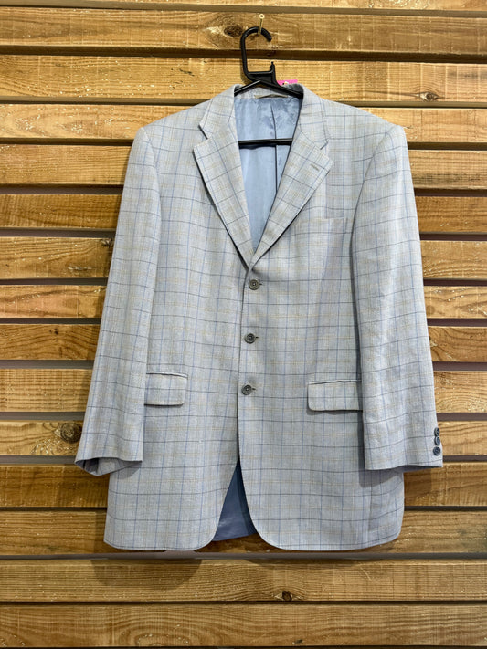 Vintage 80s Aquascutum check Blazer/ Jacket. Size 42” chest, medium.