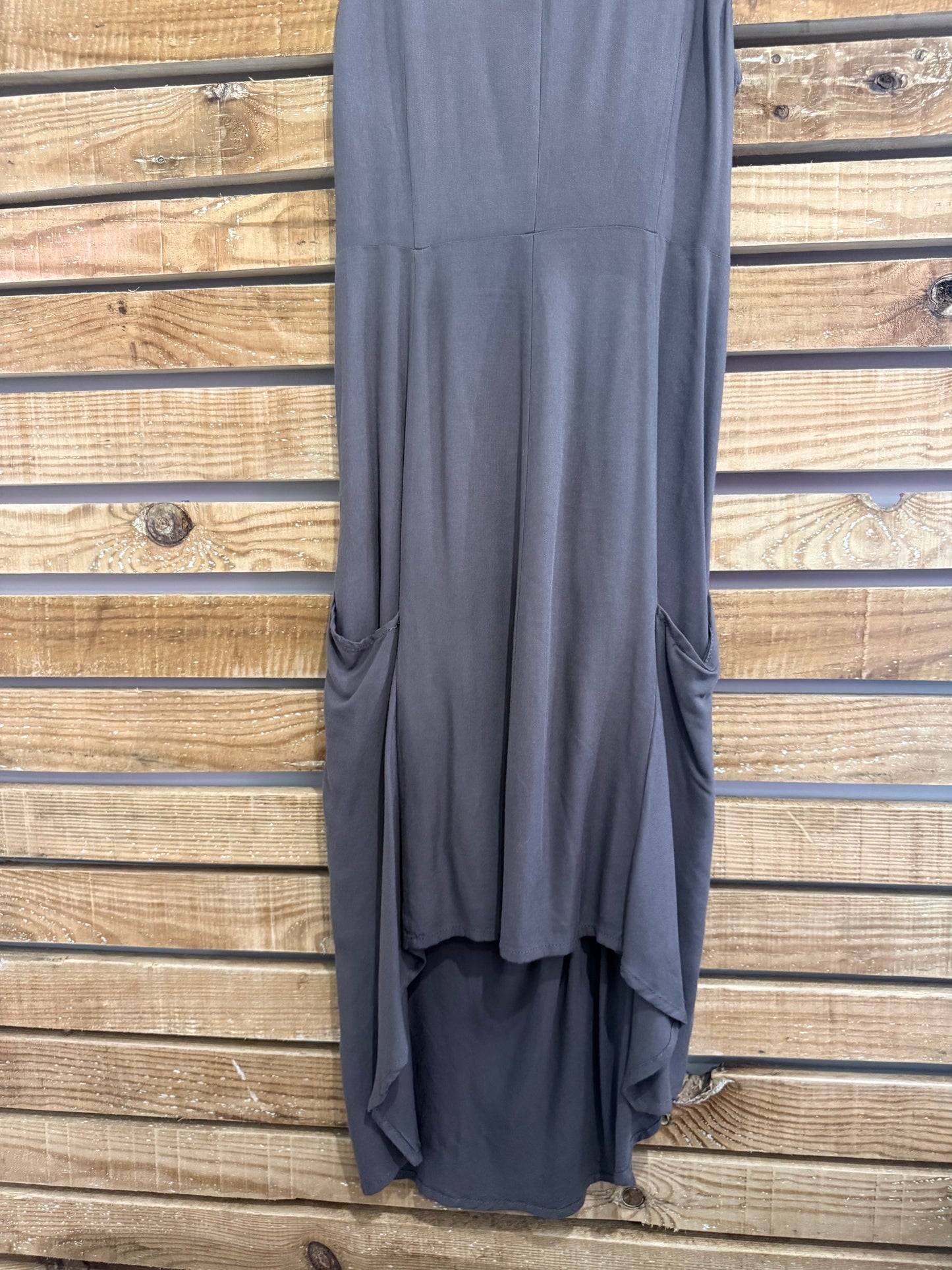 Vintage Y2K Sandwich draped dress. Size UK10. Grey. Summer/ holiday/ beach.