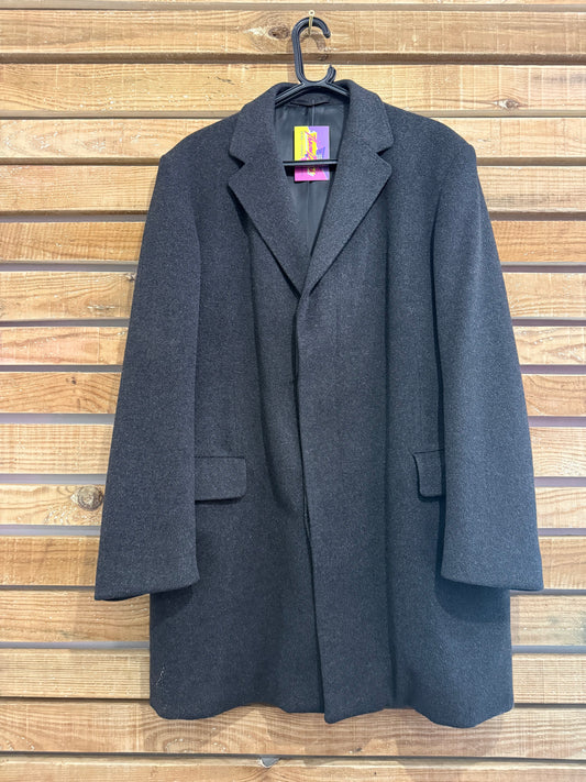 Vintage 80s Crombie wool Coat. Grey. Size large.