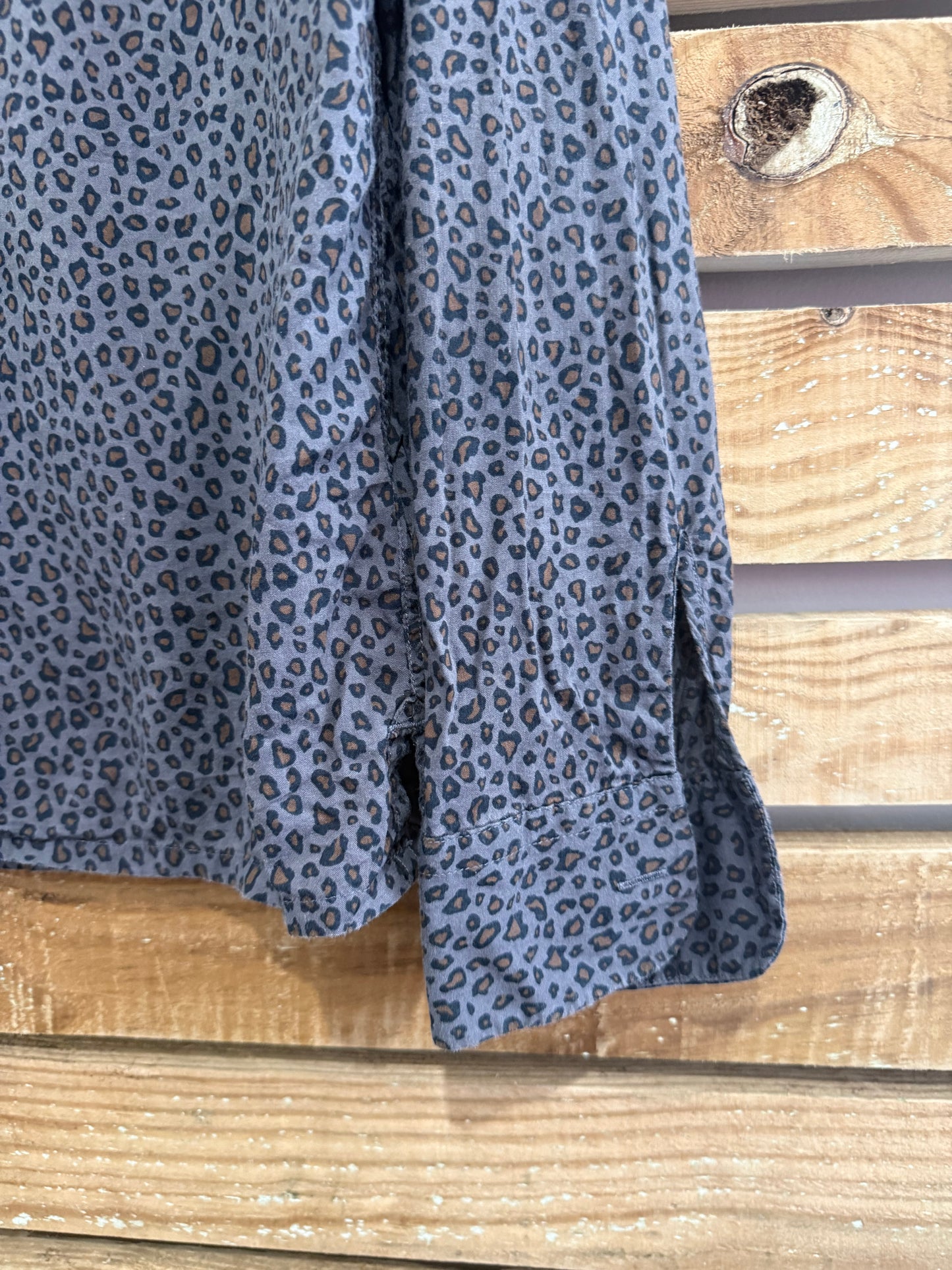 AllSaints leopard print sleeve blouse/shirt. Size XS.
