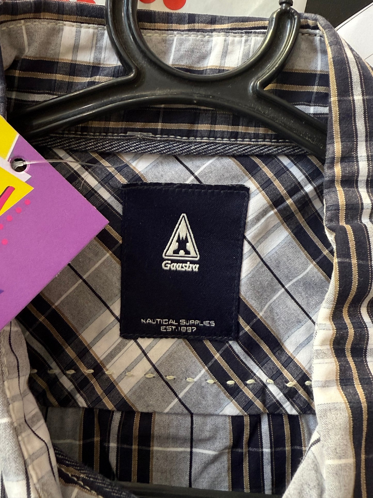 Vintage Y2K Gaastra checked button up shirt. Size Medium.