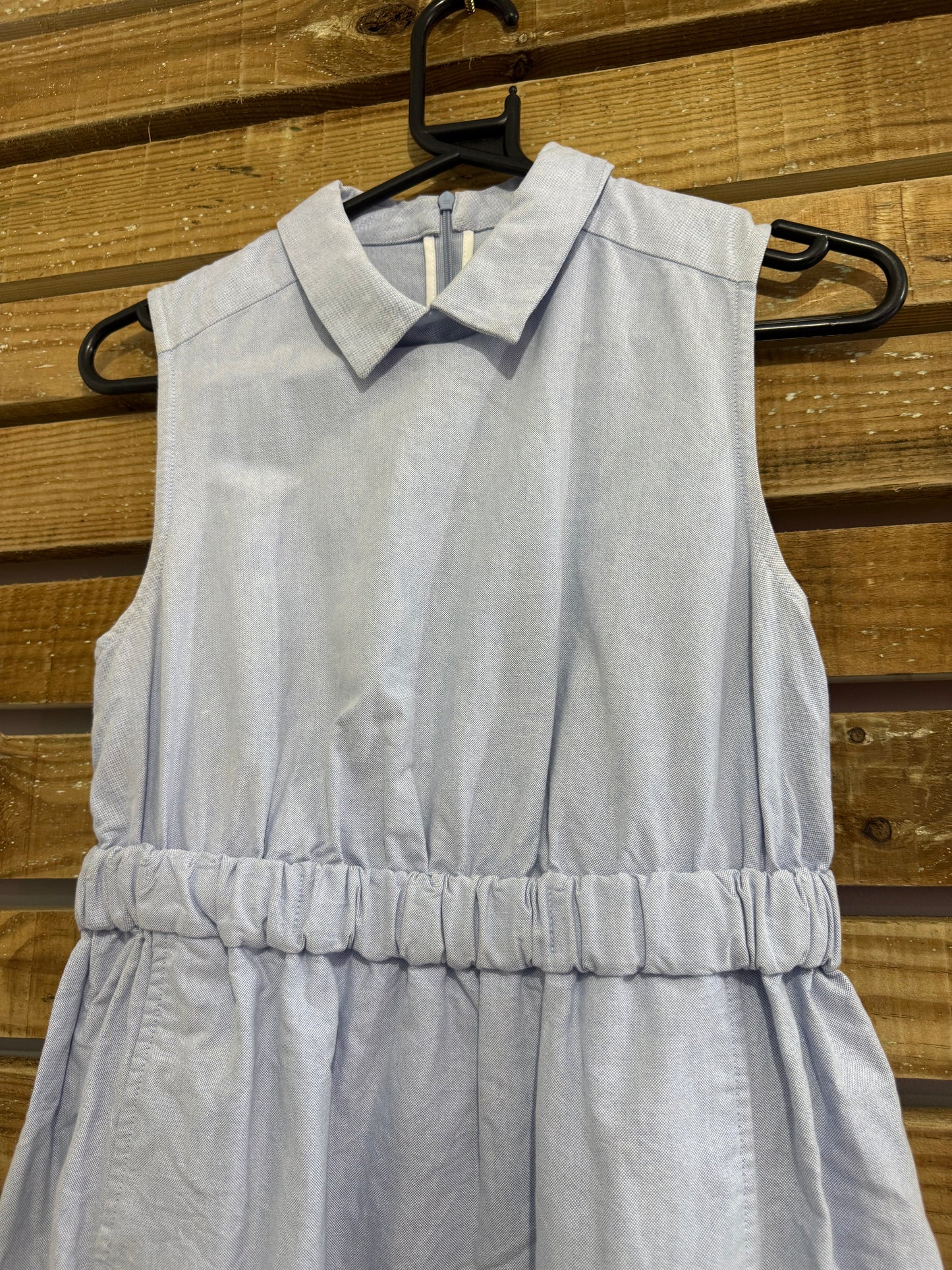 Carven cotton shirt dress, Peter Pan collar. 50s style. Size 8-10. Summer.