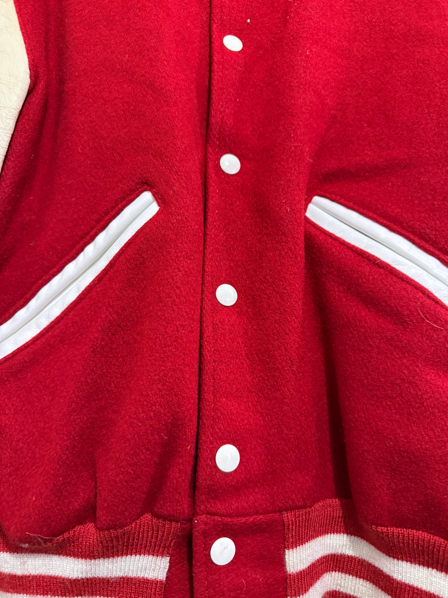 Vintage 70s Delong Varsity Jacket. 50s Style. College Jacket. USA. Rockabilly. Size small.