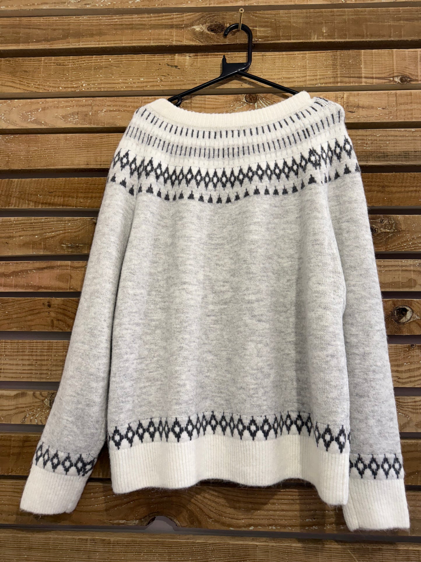 Vintage Y2K fairisle knitted jumper. Festive. Free sizing.
