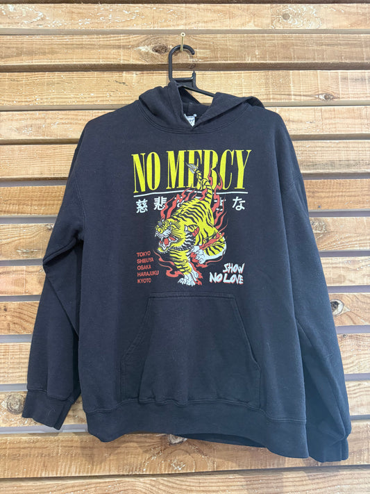 Vintage Y2K popular poison Tokyo tiger hoodie/ hooded sweater. Black. Size Medium.