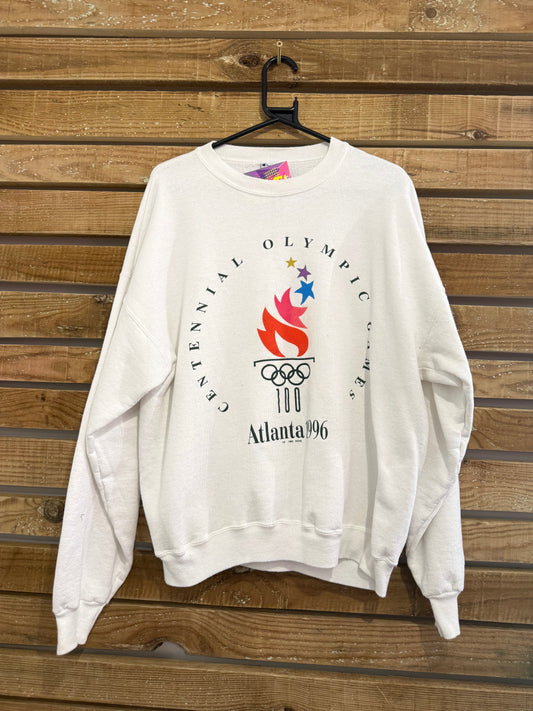 Vintage 90s champion Atlanta Olympics 1996 spell-out sweater/ sweatshirt. USA. Size XL.