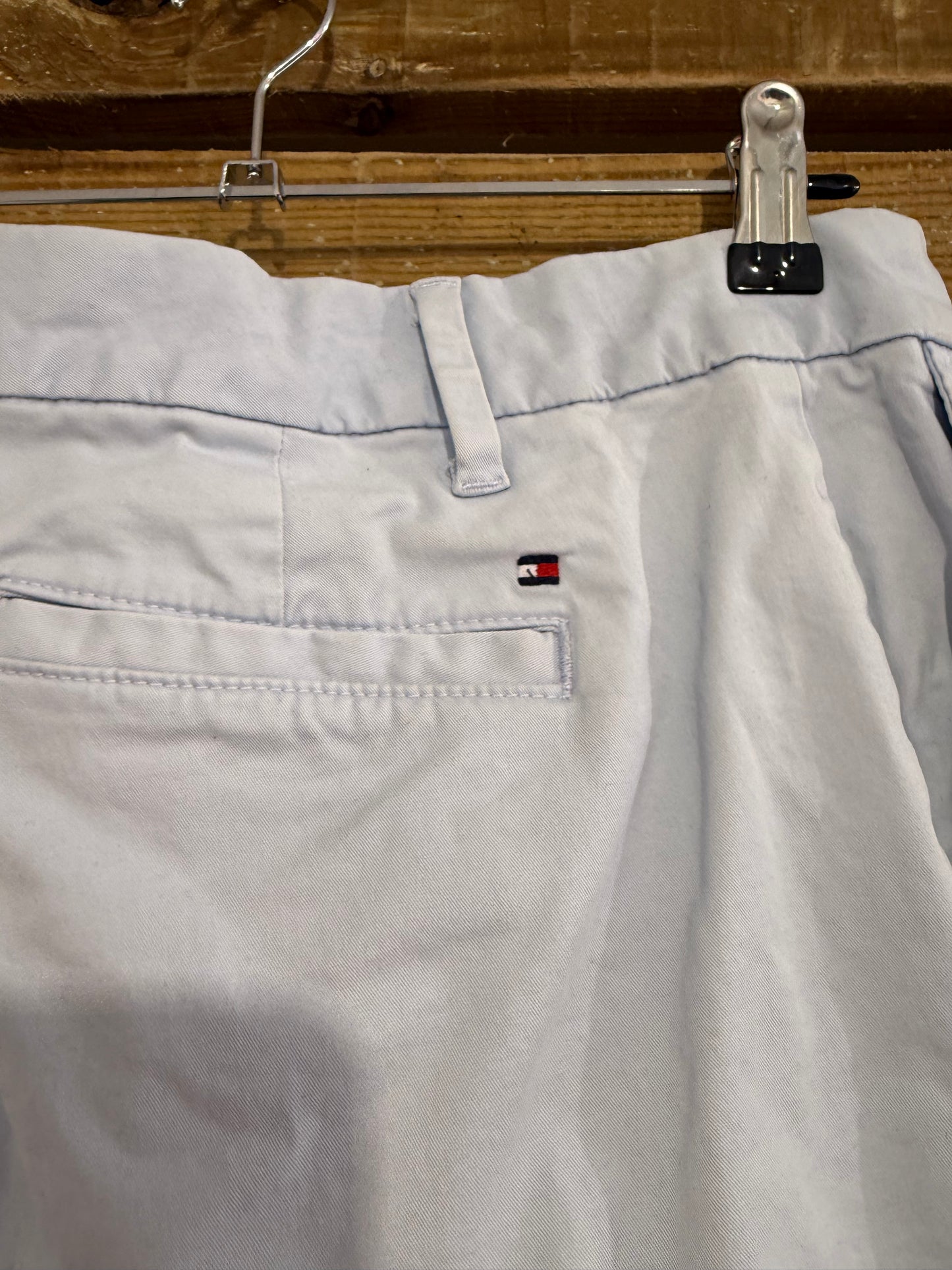 Vintage Y2K Tommy Hilfiger light blue shorts. Size 8