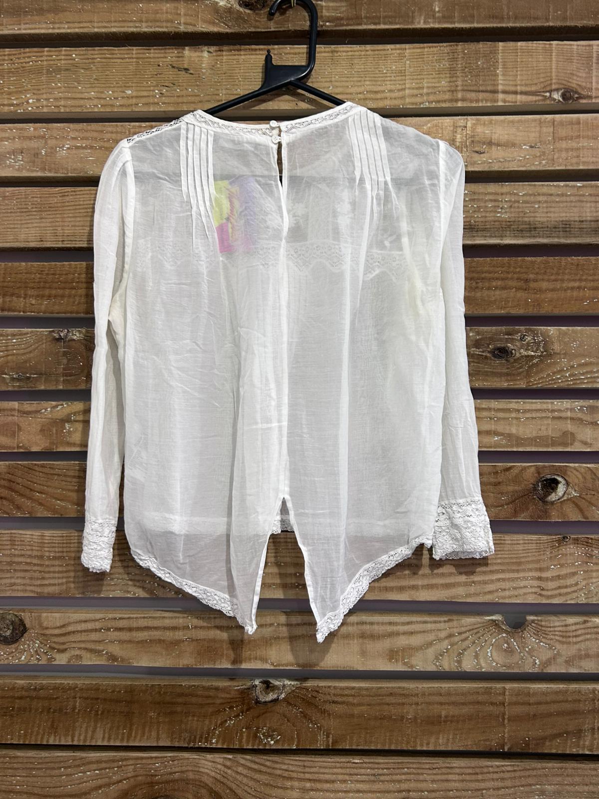 Vintage style Karen Millen embroidered hungarian peasant blouse. Size 12