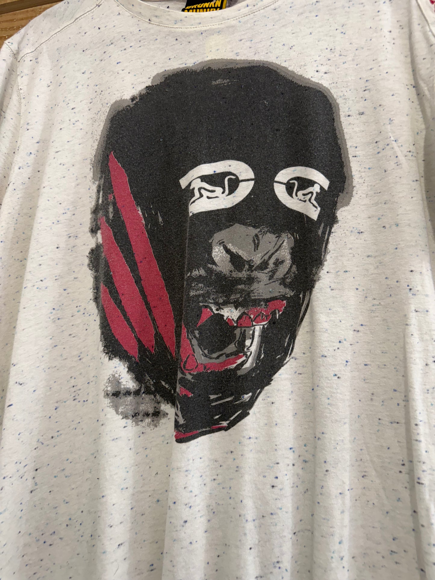Vintage Y2K DrunknMunky monkey T-shirt. Size Large. Rave